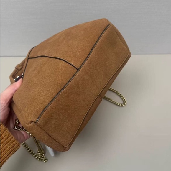 Coach Tan Mini Bag with Gold Chain - Picture 3 of 5